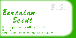 bertalan seidl business card